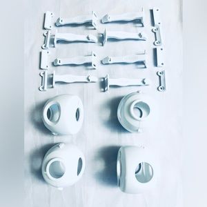 Safety 1st Safety Essentials Set 4 Door Knob Cover Free Cabinet/Drawer Latches